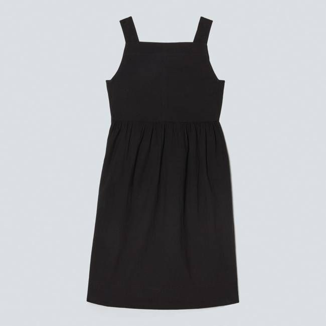The Seersucker Midi Dress | Black