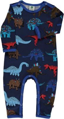 Long-sleeved baby suit with dinosaurs