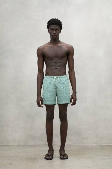GREEN BEQUIA SWIM TRUNKS