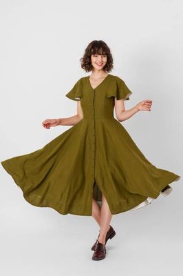 Cordelia Dress, Butterfly Sleeve
