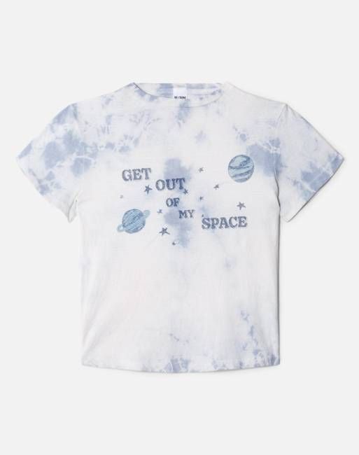 Classic Tee Get Outta my Space - Sky Tie Dye