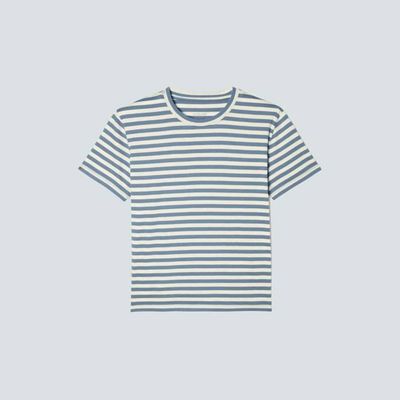 The Box-Cut Tee in Essential Cotton | Spring Lake / Canvas | No Pocket