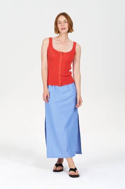 LIELA Organic Cotton Skirt - Blue Stripe