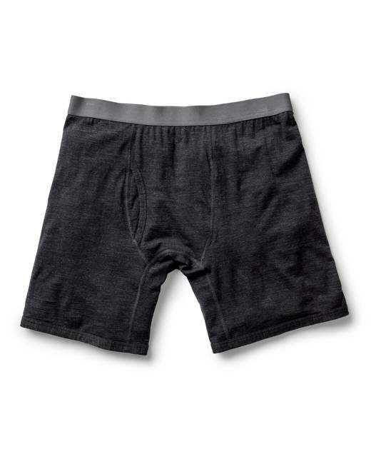 The Merino Boxer in Heather Black