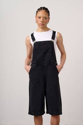 Jara - Denim-Latzhose in schwarzer Waschung