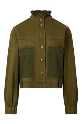 Ruffle OC - Twill Spandex Jacket - Dark Green