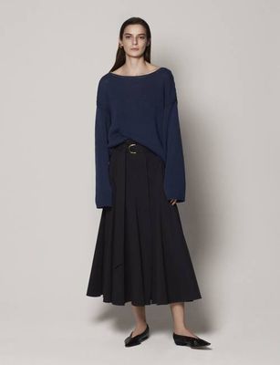 Draped Knit Sweater - Resale | Navy