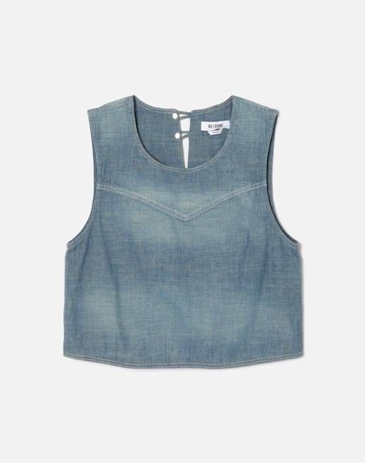 Chambray Sleeveless Top - Amore Indigo