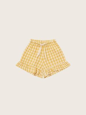 Honeycomb Gingham Frill Shorts