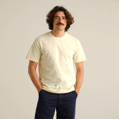 DEDICATED - T-shirt Stockholm Base Transparent Yellow