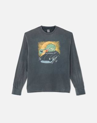 Long Sleeve "Warthead" Tee - Sun Faded Black