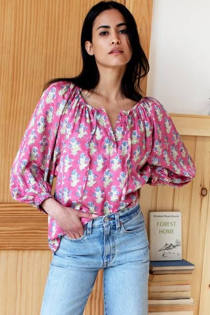 Lucy 2 Blouse - Bell Flower Satin