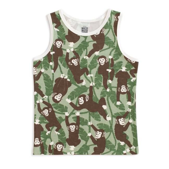 Tank Top - Chimpanzees Green