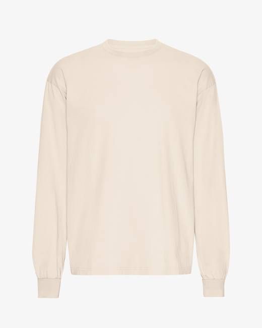 Oversized Organic LS T-Shirt - Ivory White