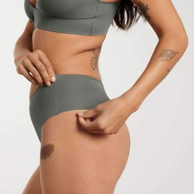 The Invisible High-Rise Thong | Pewter Green