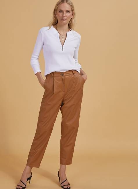 Faiza Leather Trouser