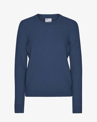 Women Classic Merino Wool Crew - Petrol Blue