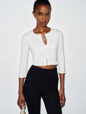 Gia Pointelle Knit Cardigan