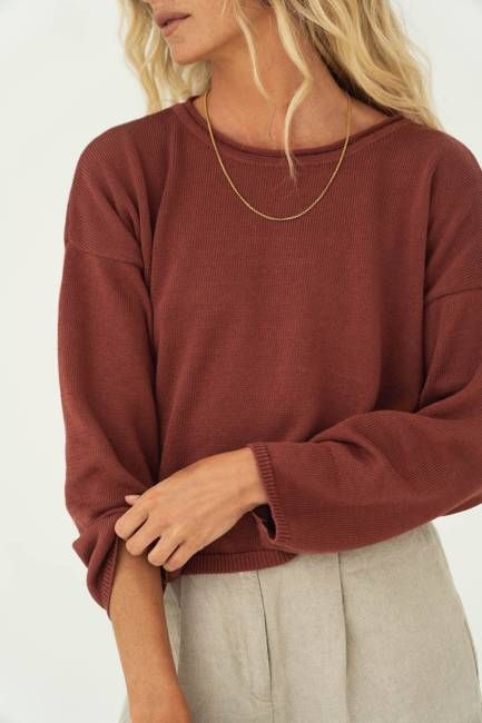 Sofie Blush Cotton Sweater