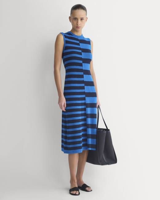 Striped Sweater Midi Dress | Imperial Blue/True Navy Duo Stripe