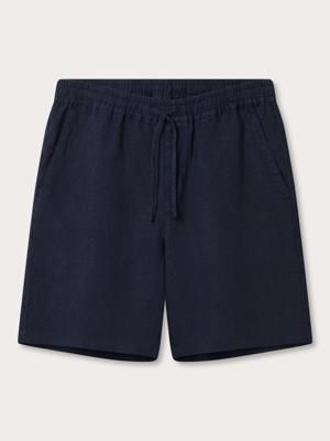 Men's Navy Blue Joulter Linen Shorts