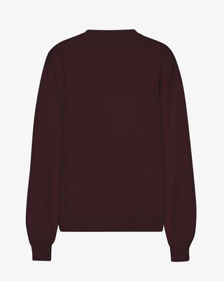 Organic Oversized Crew - Oxblood Red