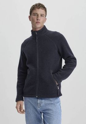 Relaxed wool fleece jacket made from pure organic merino wool