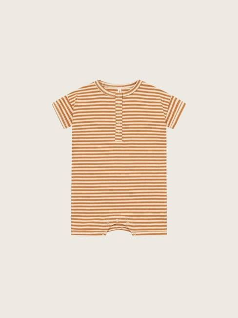 Copper Stripes Beach Romper