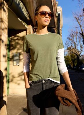 Addie Double Layer Organic Cotton Top