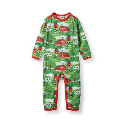Elstar long-sleeved baby suit with farm