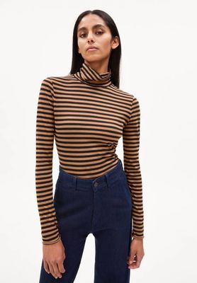 MALENAA STRIPES| cedar wood-black