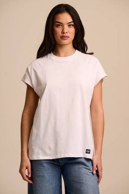 Inessa - Weißes Baumwoll-T-Shirt mit Flügelärmeln