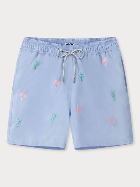 Men's Lobster Palms Embroidered Staniel Swim Shorts