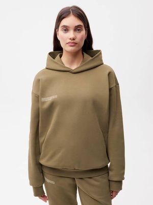 Archive Womens In Conversion Cotton Hoodie—carbon brown