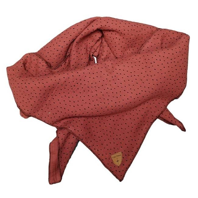 Musselin-Tuch / Mull-Halstuch Skarna Punkte rost - kaufen