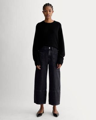The Way-High® Gardener Cropped Jean | Washed Black