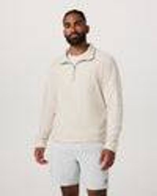 Beach Fleece 1/2 Zip - Relaxed | Bone Heather Pullover | Vuori