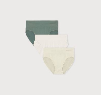 Glatte Slips mit hohem Bein, 3er-Pack