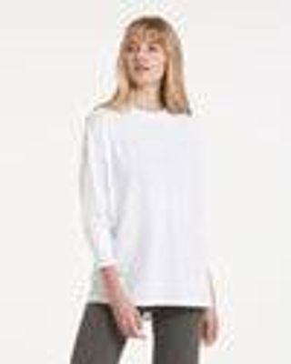 Long-Sleeve Feather Tee – White – Tops – Vuori
