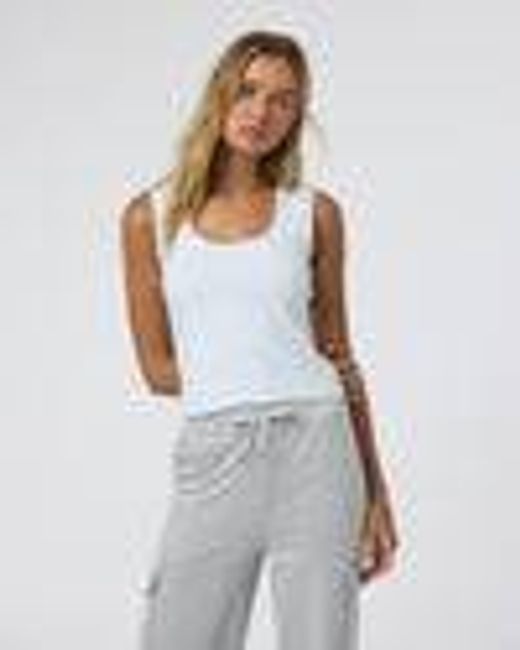 Halo Essential Scoop Tank | White | Vuori
