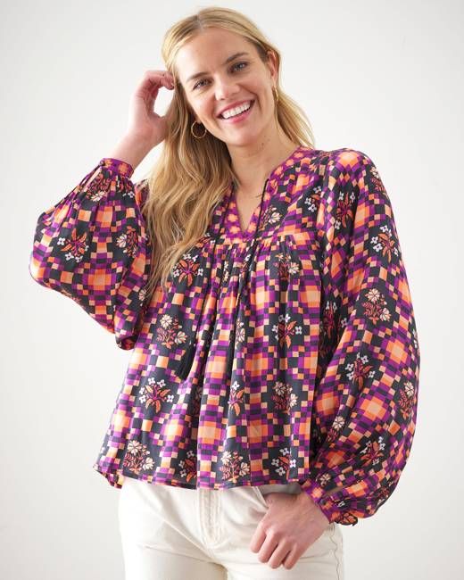 Tomorrow's Tapestry - Tides Turned Blouse - Violet Breeze