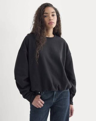 Lightweight Terry Bubble Sweatshirt | Black