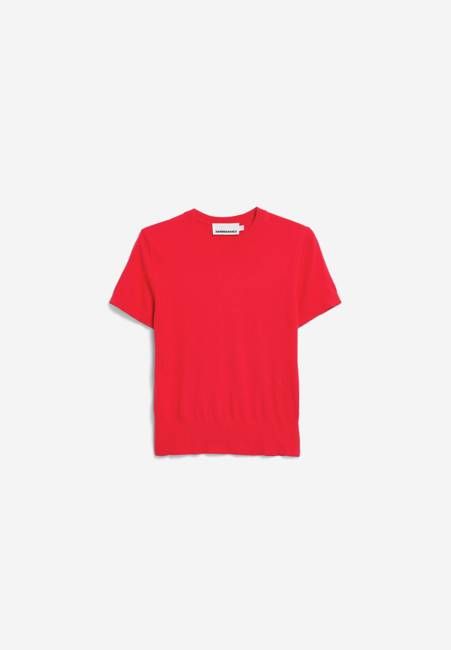 FINE S SL KNIT SWEATER | mars red