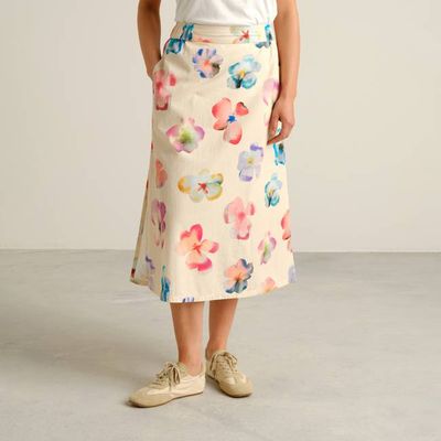 DEDICATED - Skirt Viken Flower Cut Egg White