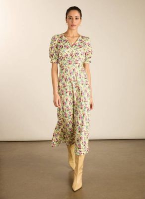 Lottie Satin Midi Tea Dress