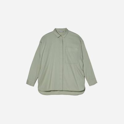 The Oversized Silky Cotton Shirt | Laurel