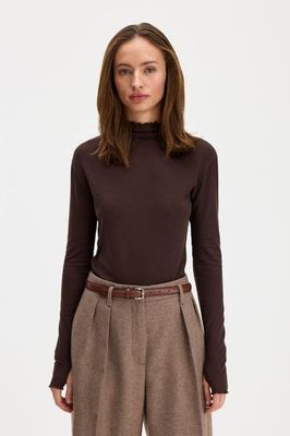 Rib Mock Neck Top