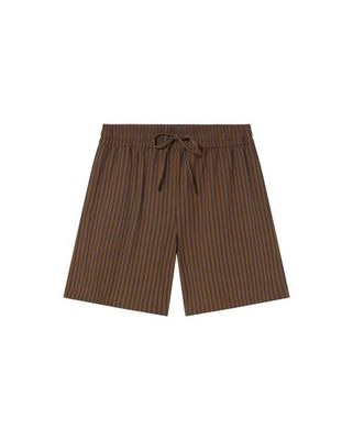 Brown striped Henry bermuda shorts