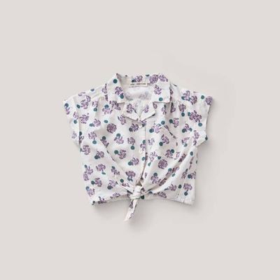Loli Blouse, Carnation Print, Pansy