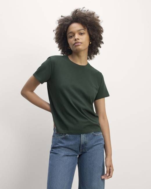 The Box-Cut Tee in Essential Cotton | Scarab | No Pocket